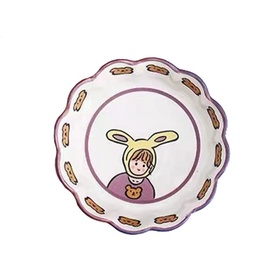 酱有好物 卡通女孩沙拉碗6寸 紫色